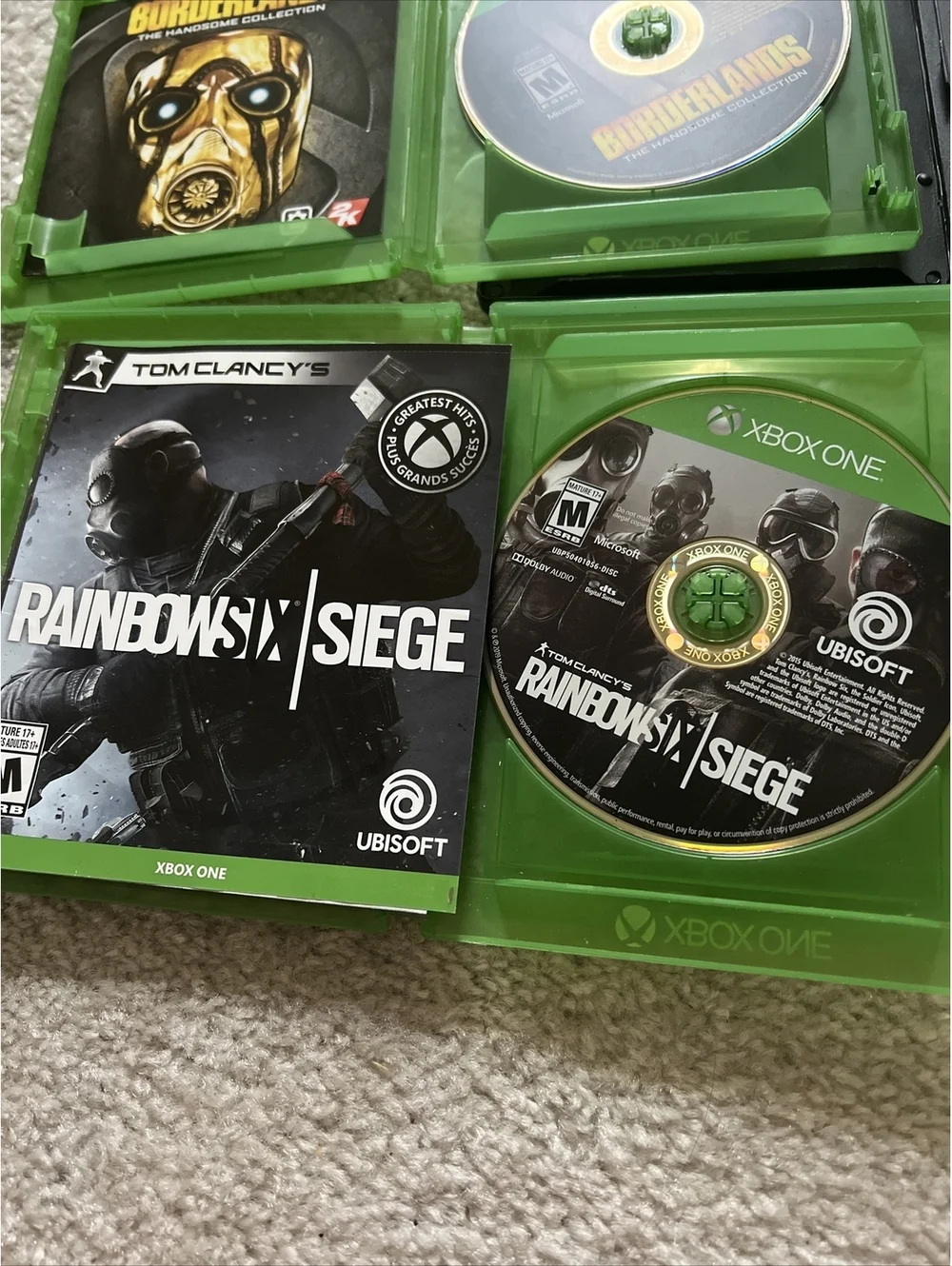 **Lot Of 4** Xbox One Games Borderlands/W2K19/Rainbow Six Siege/ Gears Of War 4